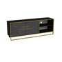 Hanah Home Soporte para TV Polka Negro y Oro